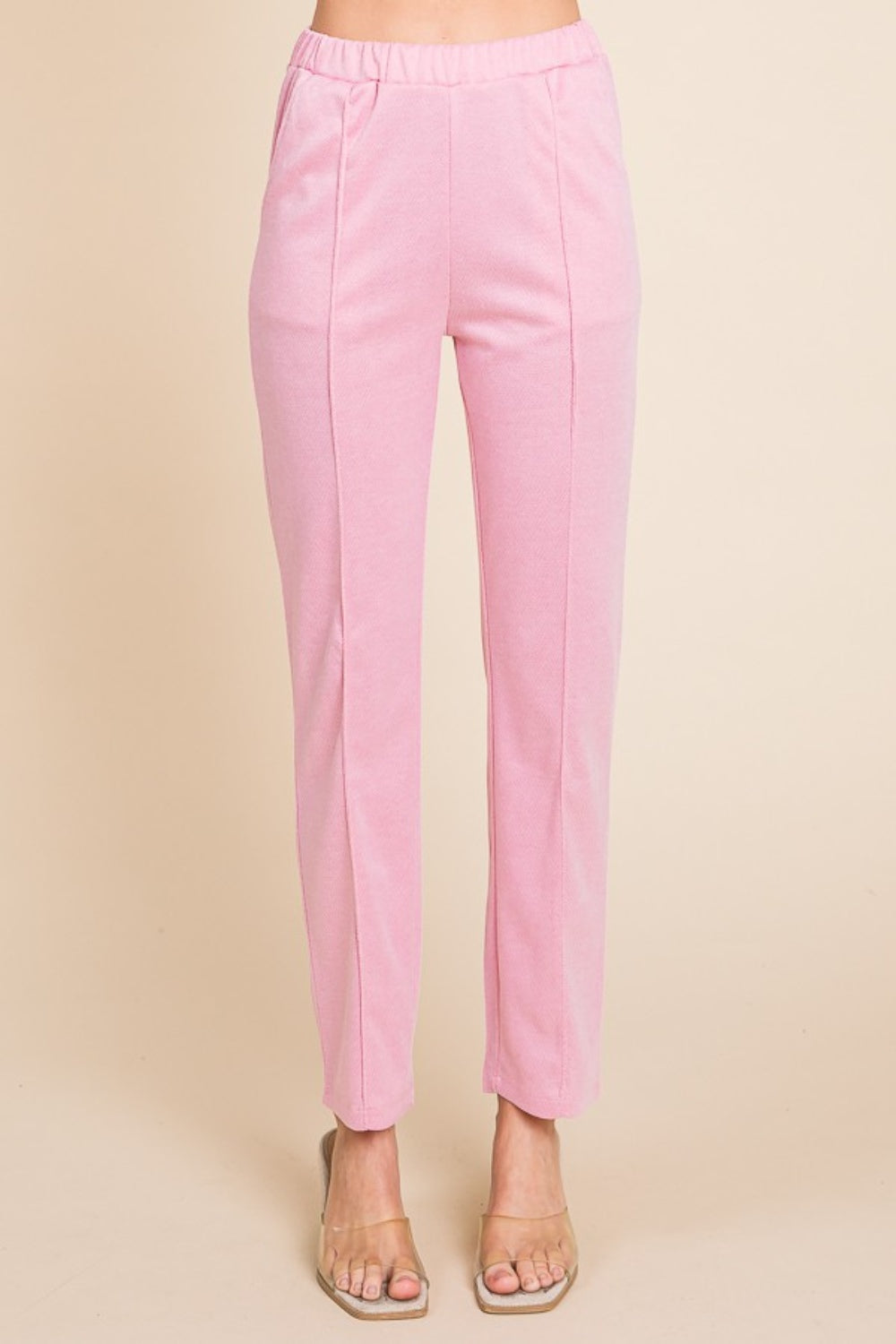 Full Size Pin Tuck Detail Slim Pants
