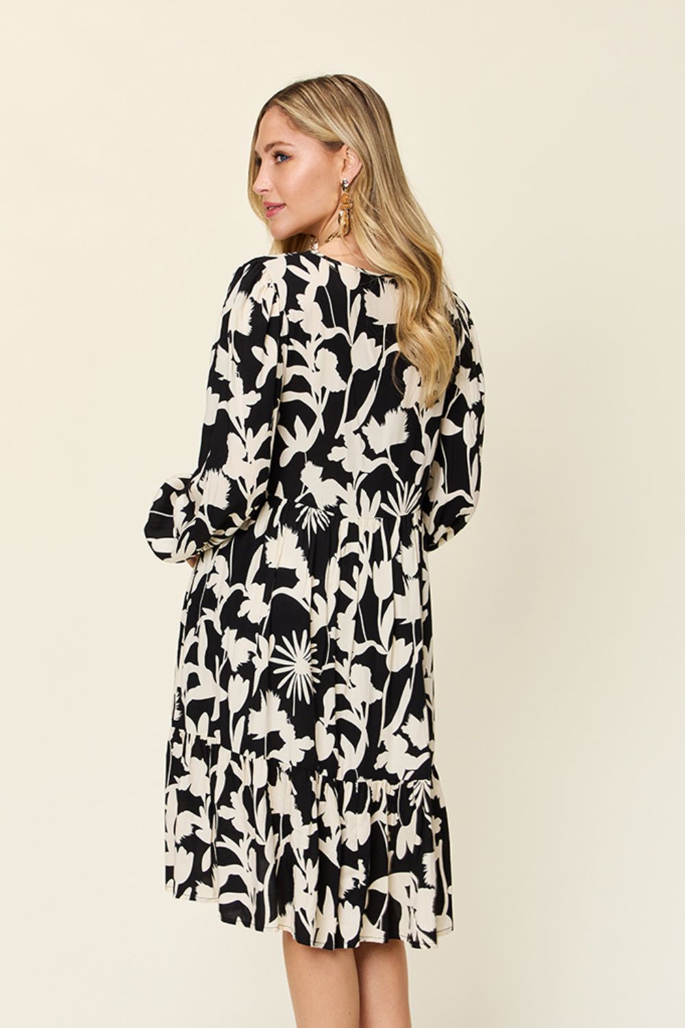Blissful Minis Printed Ruffle Hem Dress with Pocket