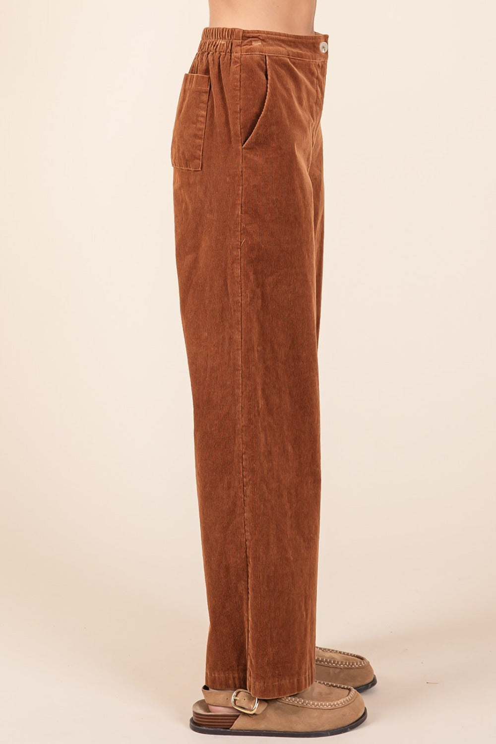Veridian Corduroy Back Elastic Waist Pants
