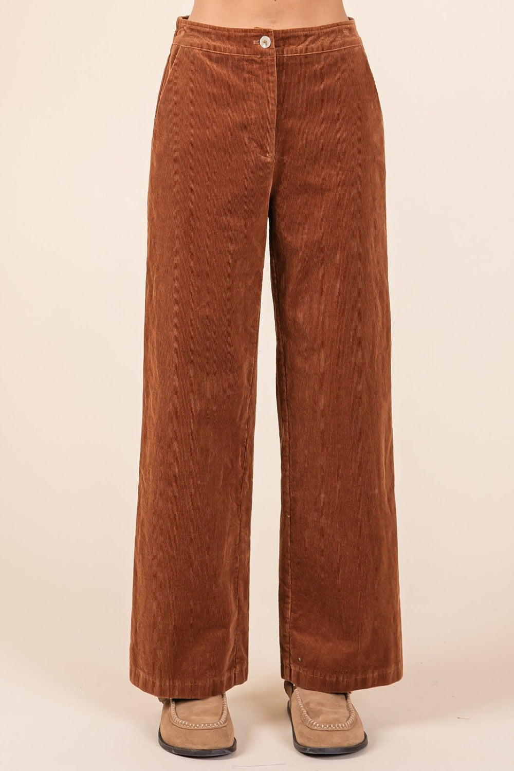 Veridian Corduroy Back Elastic Waist Pants
