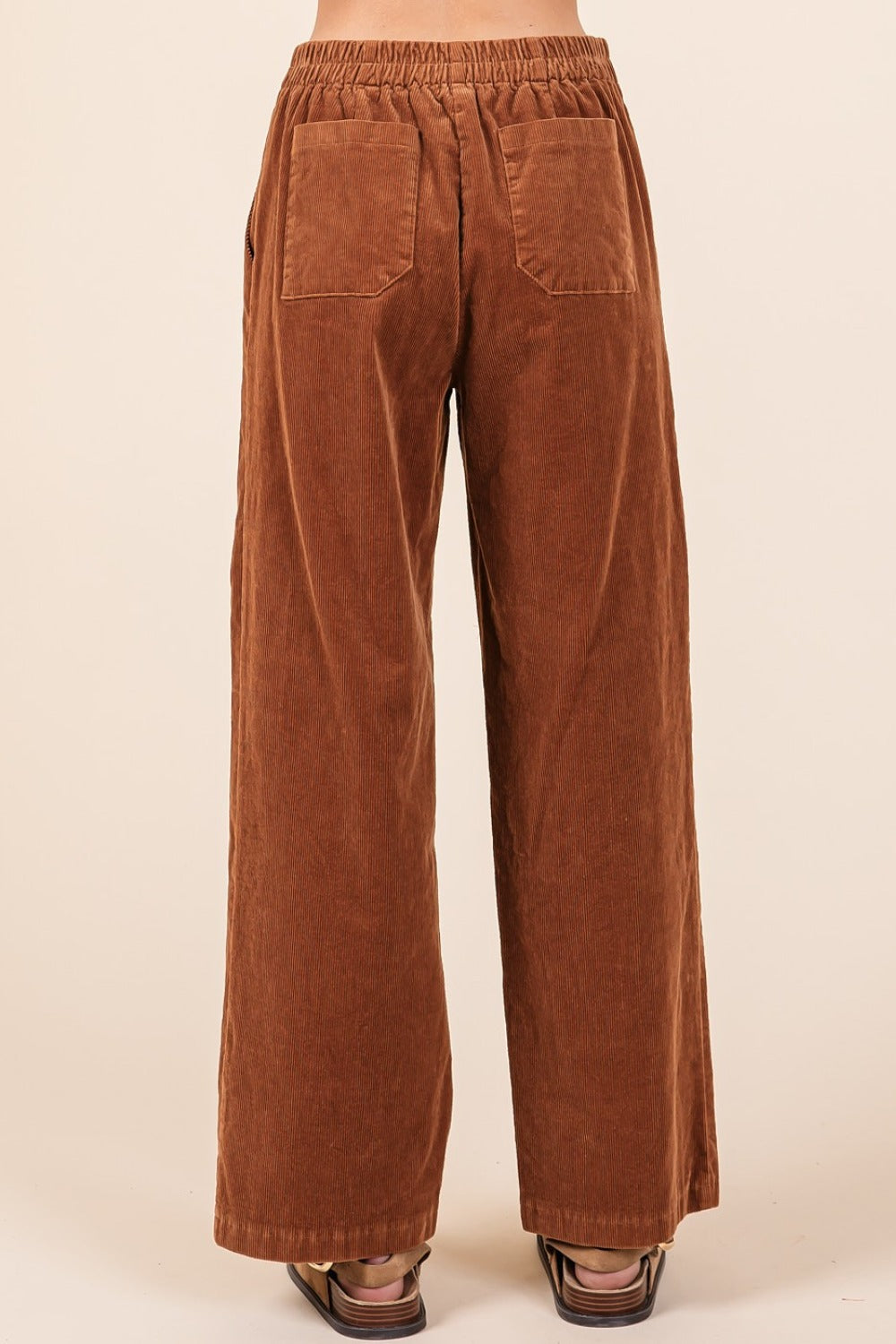 Veridian Corduroy Back Elastic Waist Pants