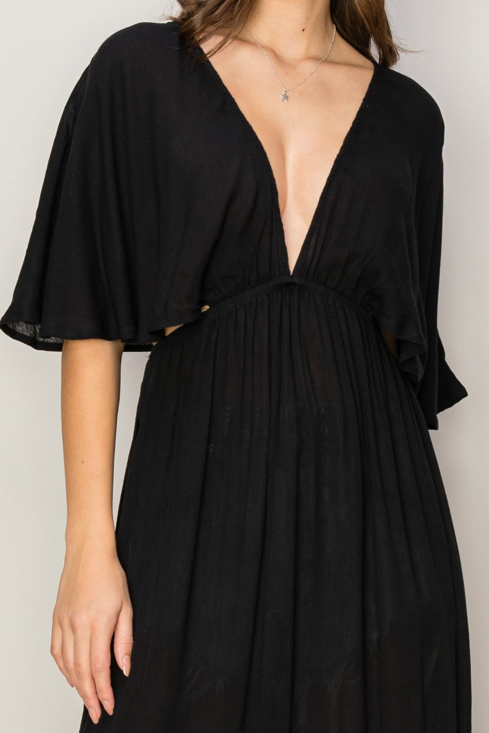 Sansplay Tie Back Maxi Split Cover Up Dress