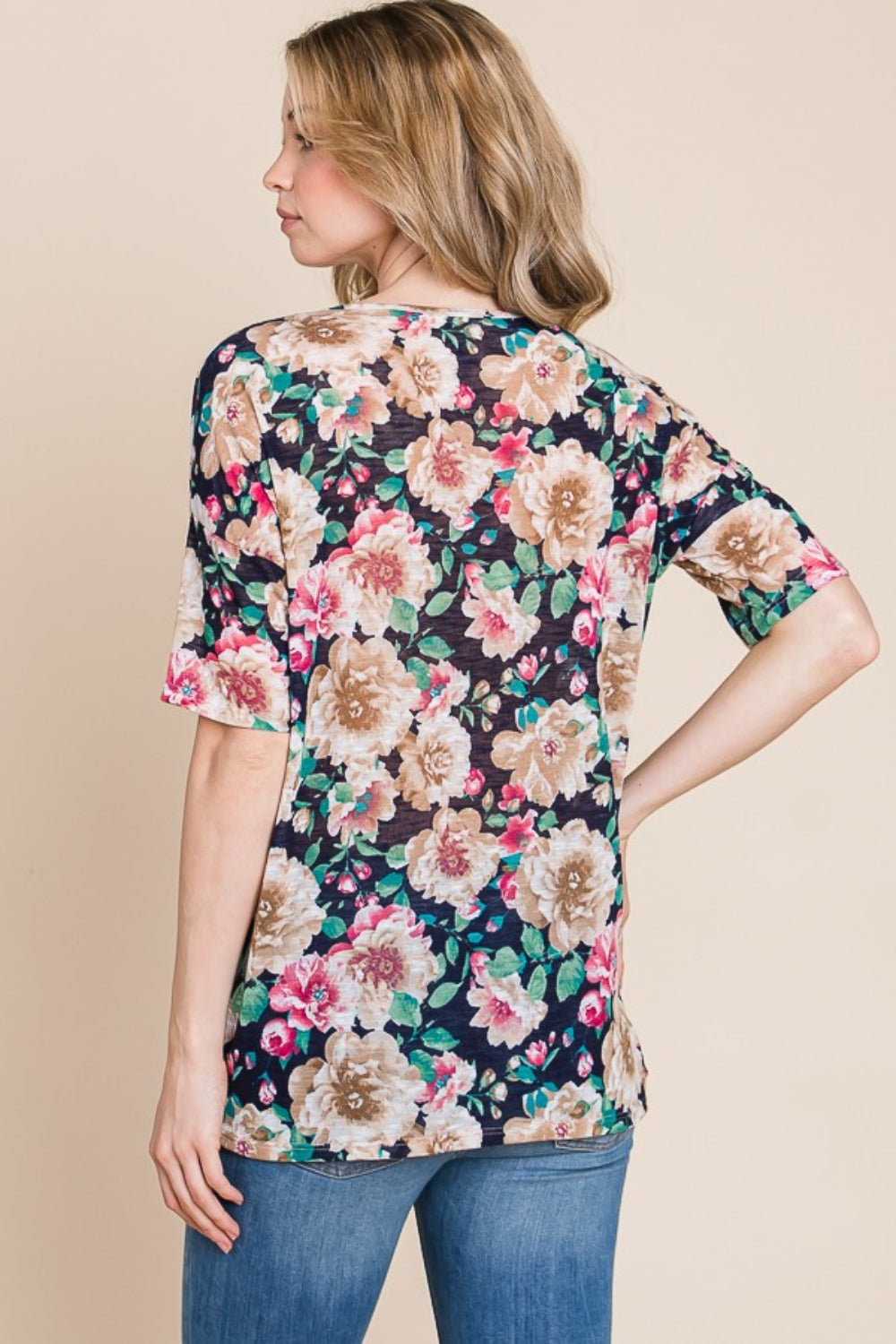 The Treasured Floral Round Neck T-Shirt