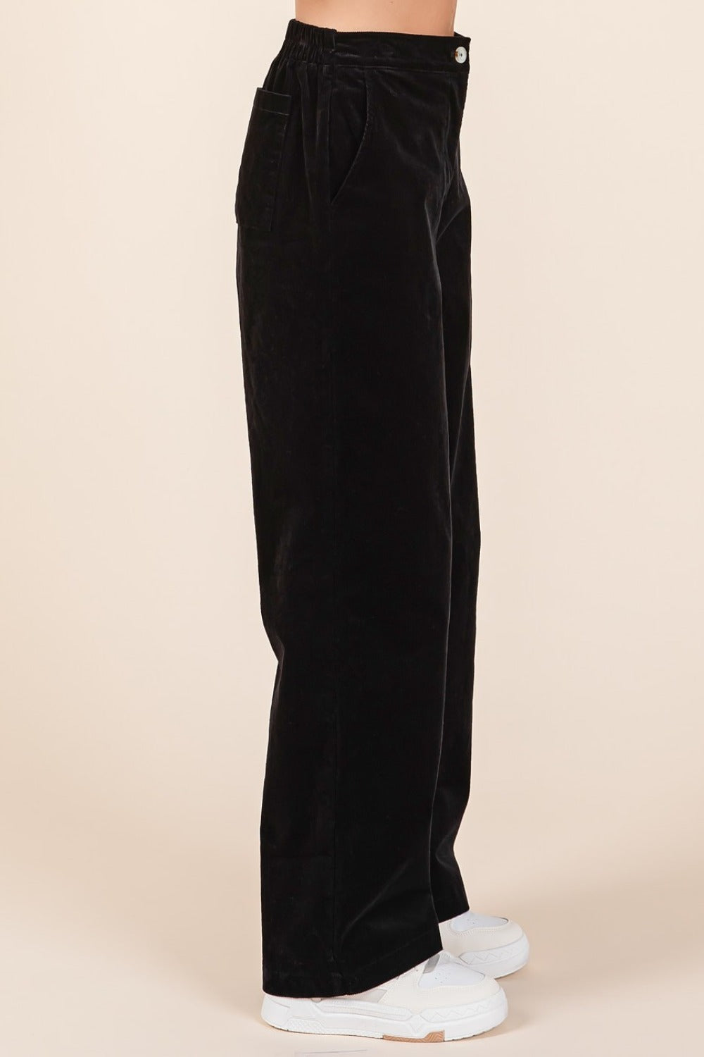 Sans Corduroy Back Elastic Waist Pants
