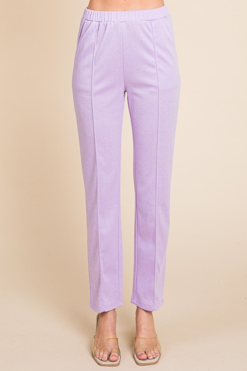 Full Size Pin Tuck Detail Slim Pants