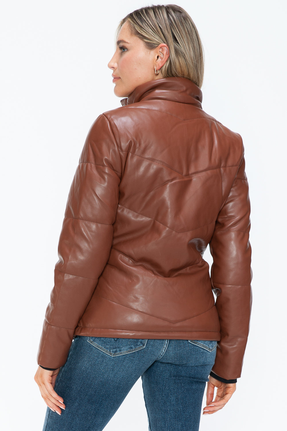 Zip Up Turtleneck Puffer Jacket