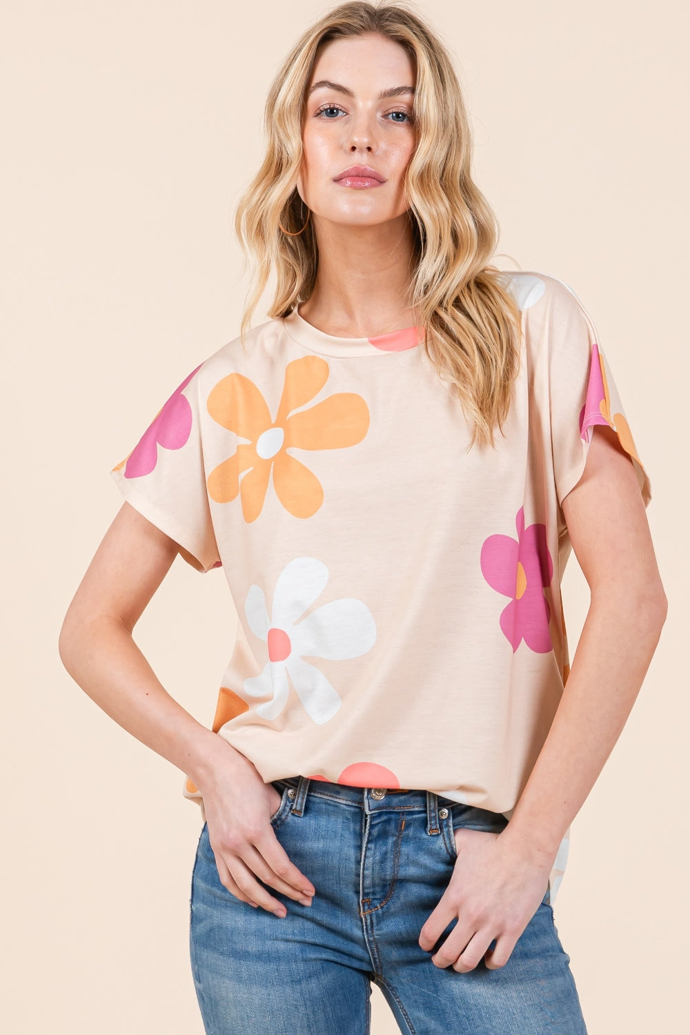 Audacious Aura Floral Short Sleeve T-Shirt