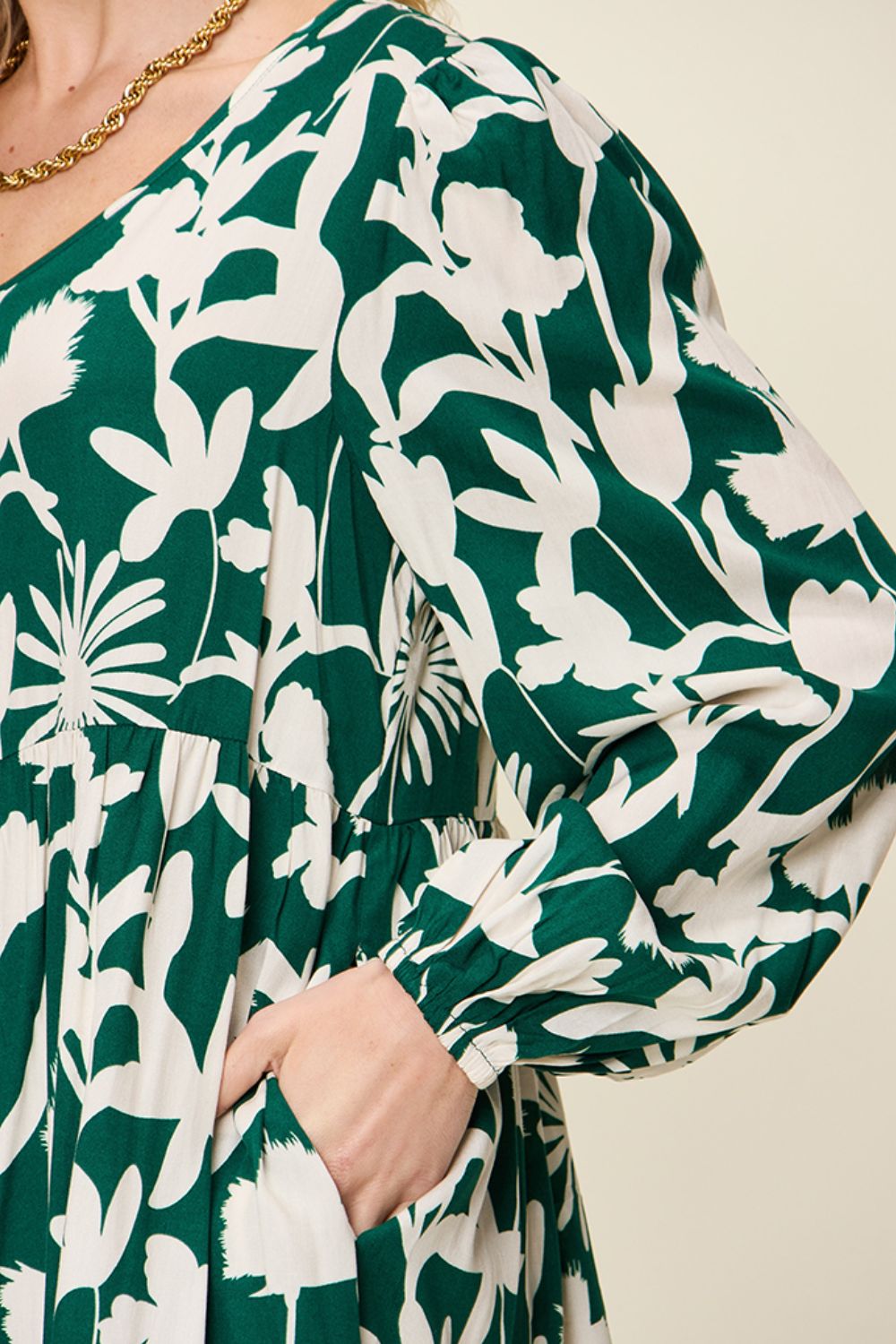 Blissful Minis Printed Ruffle Hem Dress with Pocket