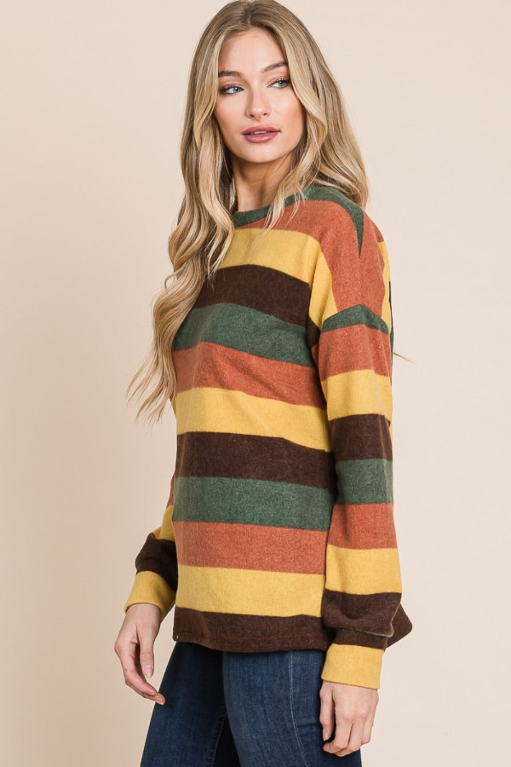 Sansplay Artisan Multi-Color Striped Knit Top