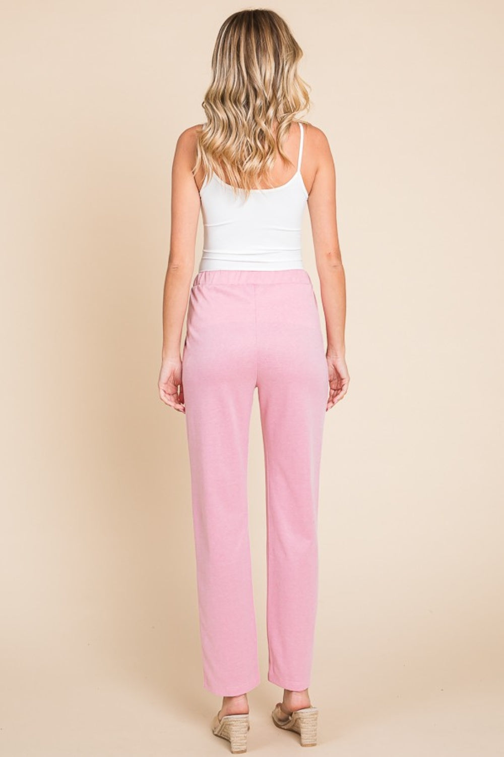 Full Size Pin Tuck Detail Slim Pants