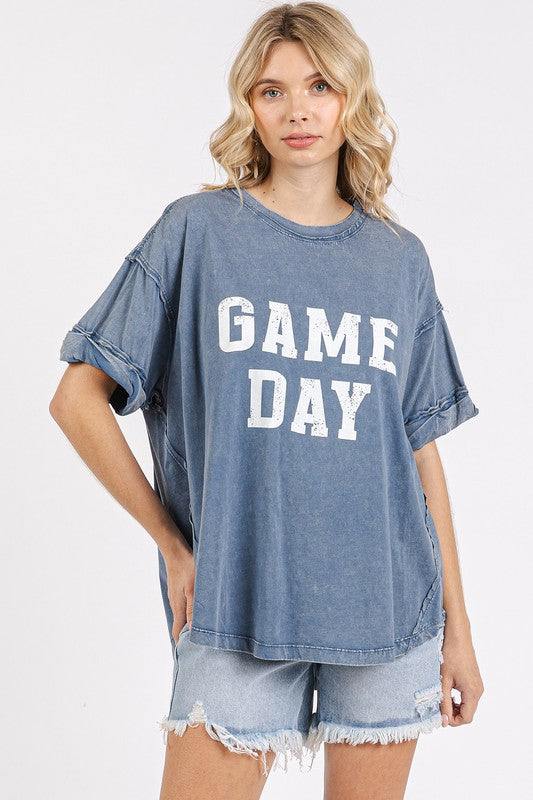 Twirl & Twirl GAME DAY Round Neck Short Sleeve T-Shirt
