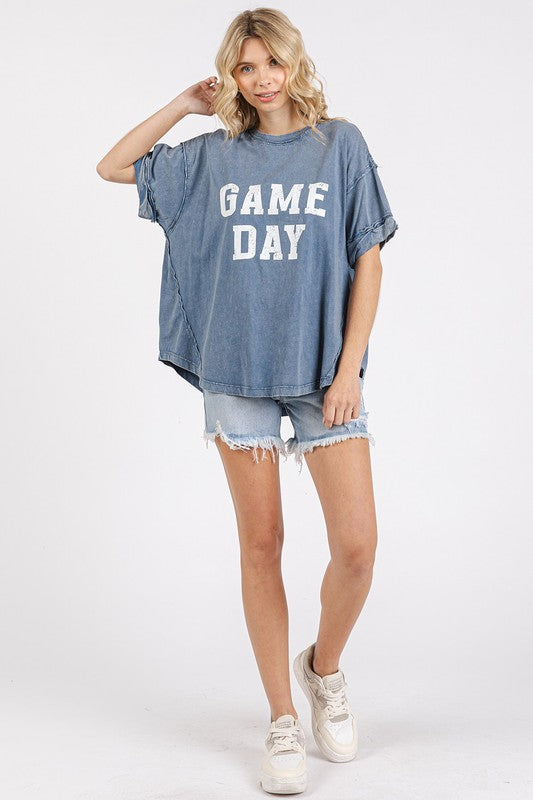 Twirl & Twirl GAME DAY Round Neck Short Sleeve T-Shirt