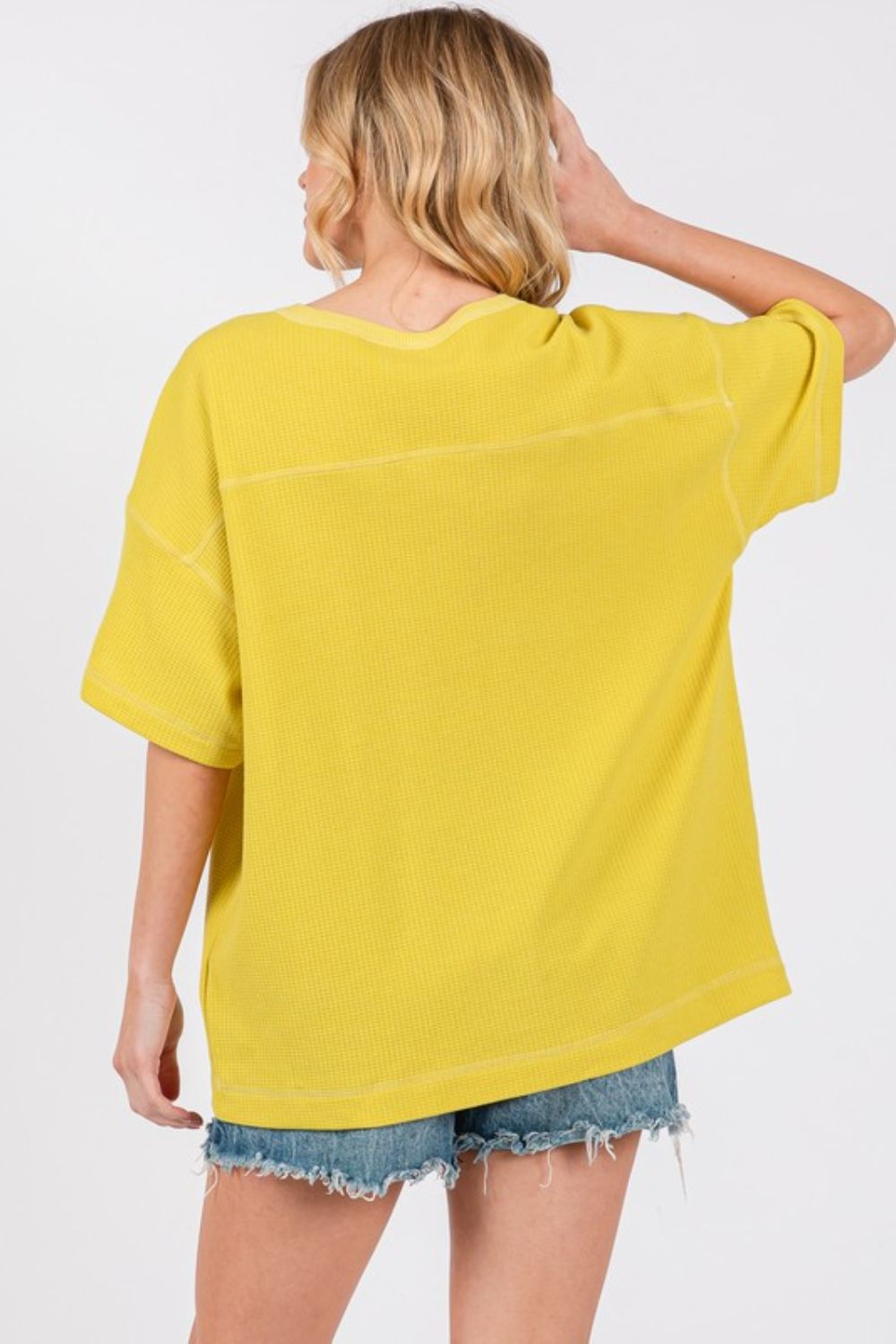 Twilight Glow Textured Drop Shoulder T-Shirt