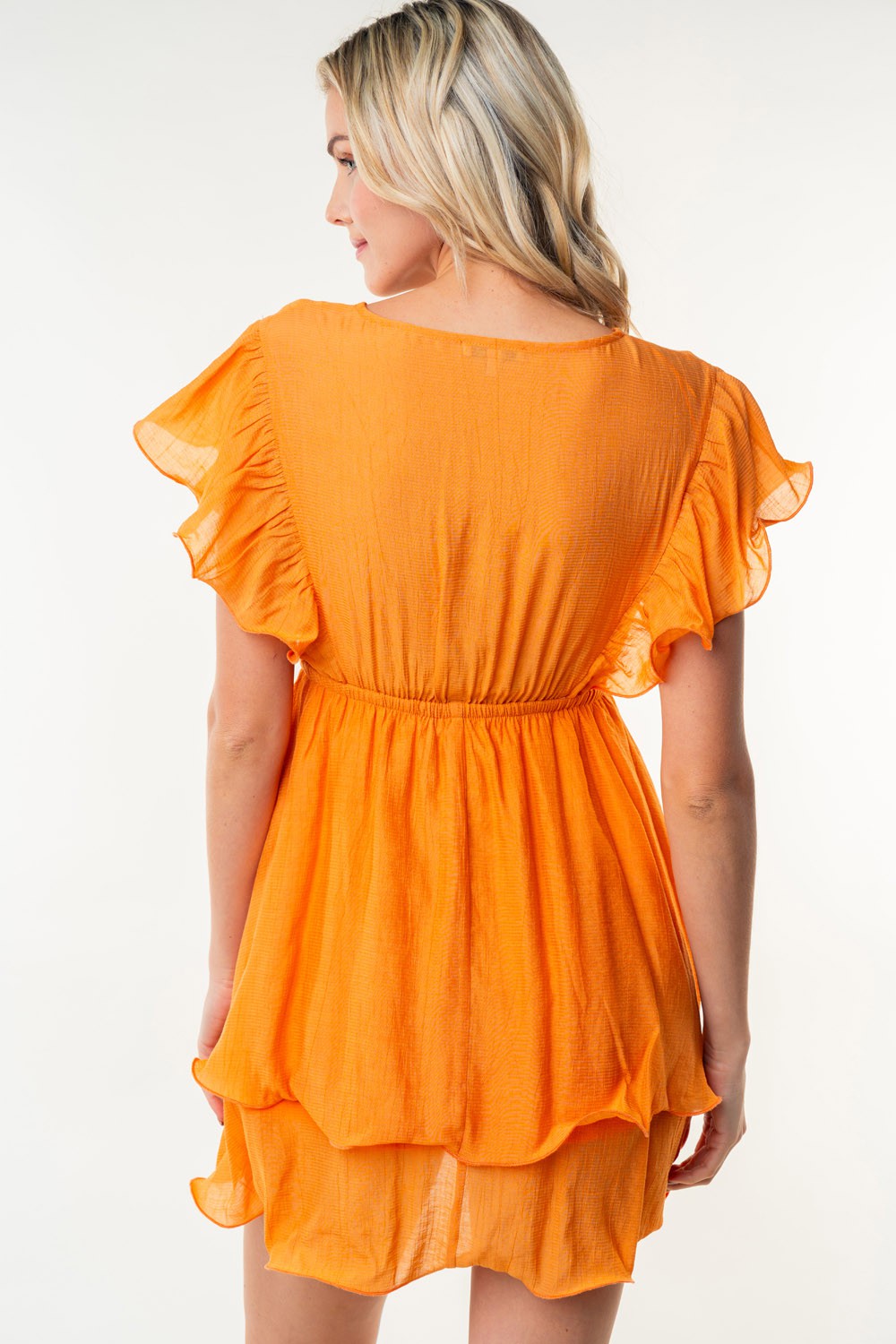 Party wear Short Sleeve Woven Layered Dress