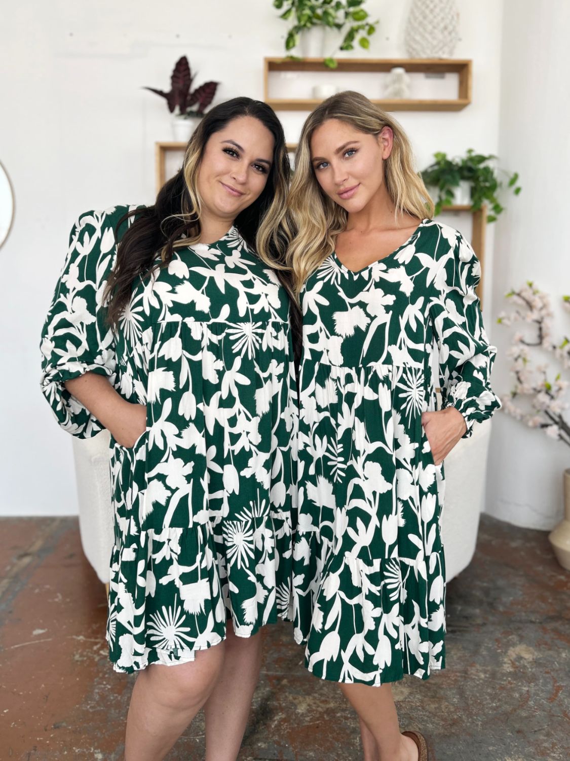 Blissful Minis Printed Ruffle Hem Dress with Pocket