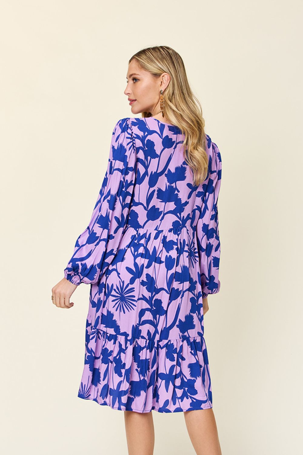 Blissful Minis Printed Ruffle Hem Dress with Pocket