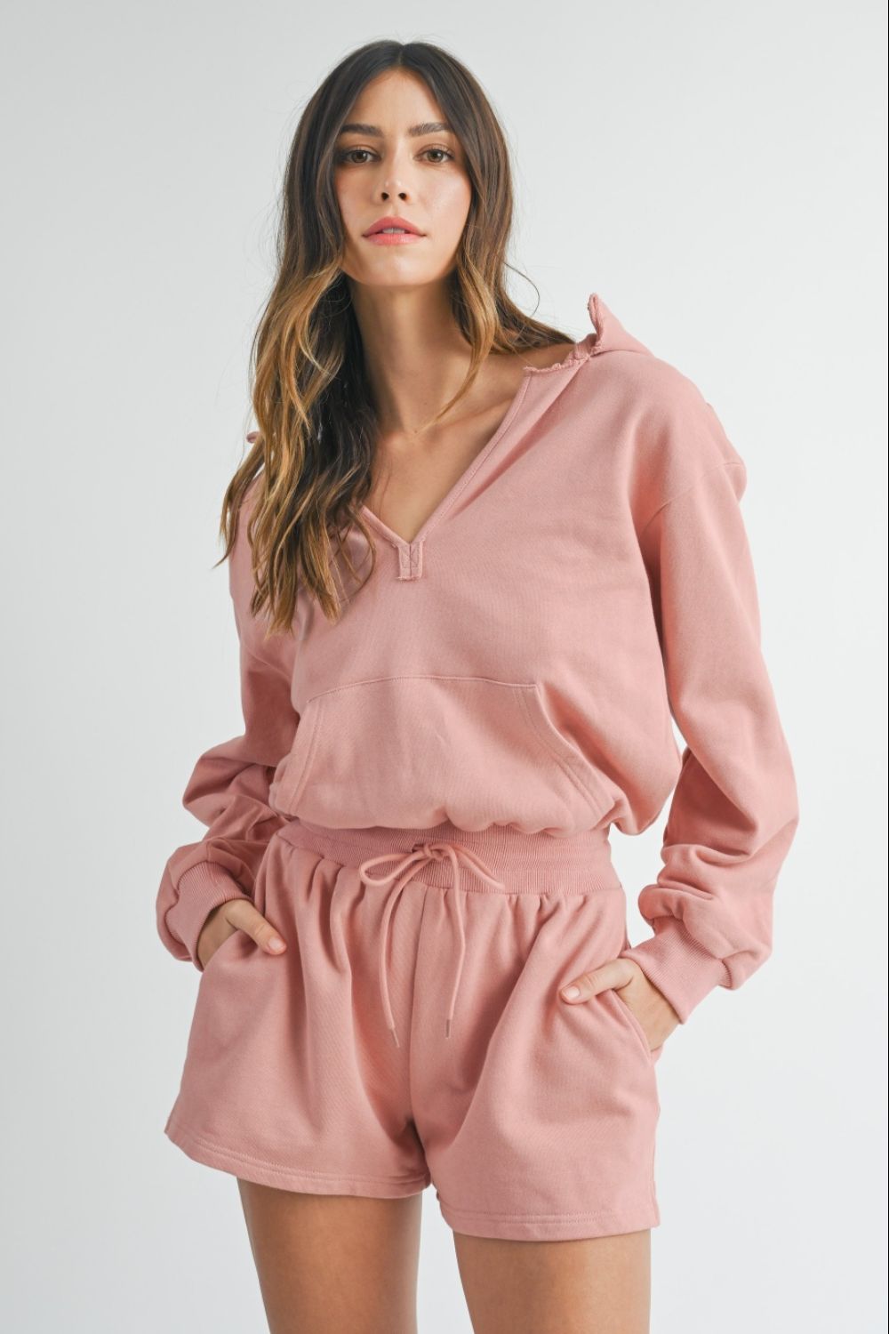 Crafted For You French Terry Hooded Romper