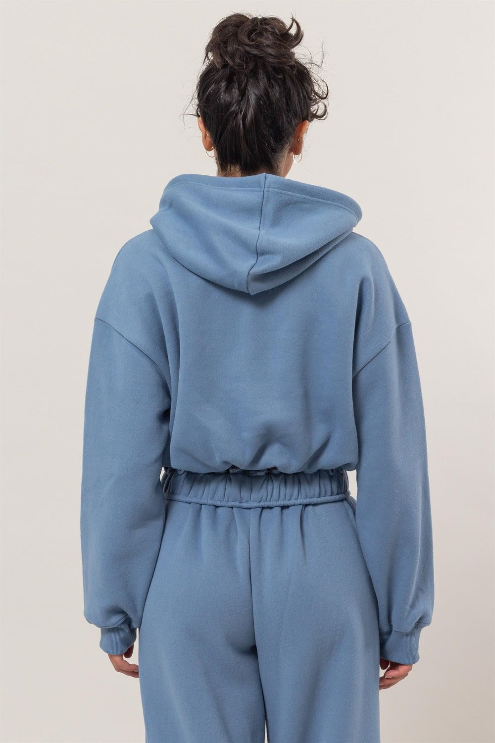Sansplay Blue Cropped Hoodie