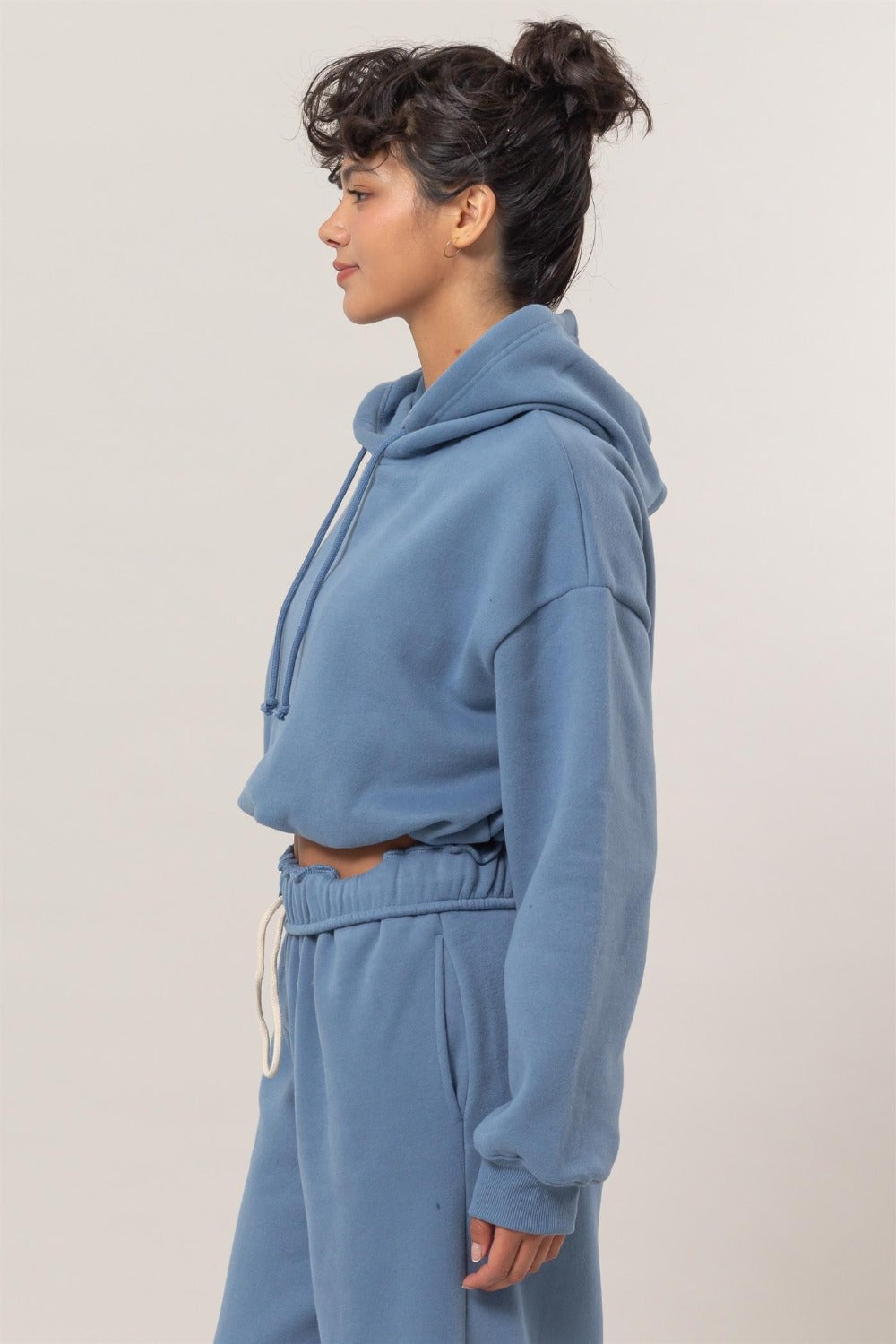 Sansplay Blue Cropped Hoodie