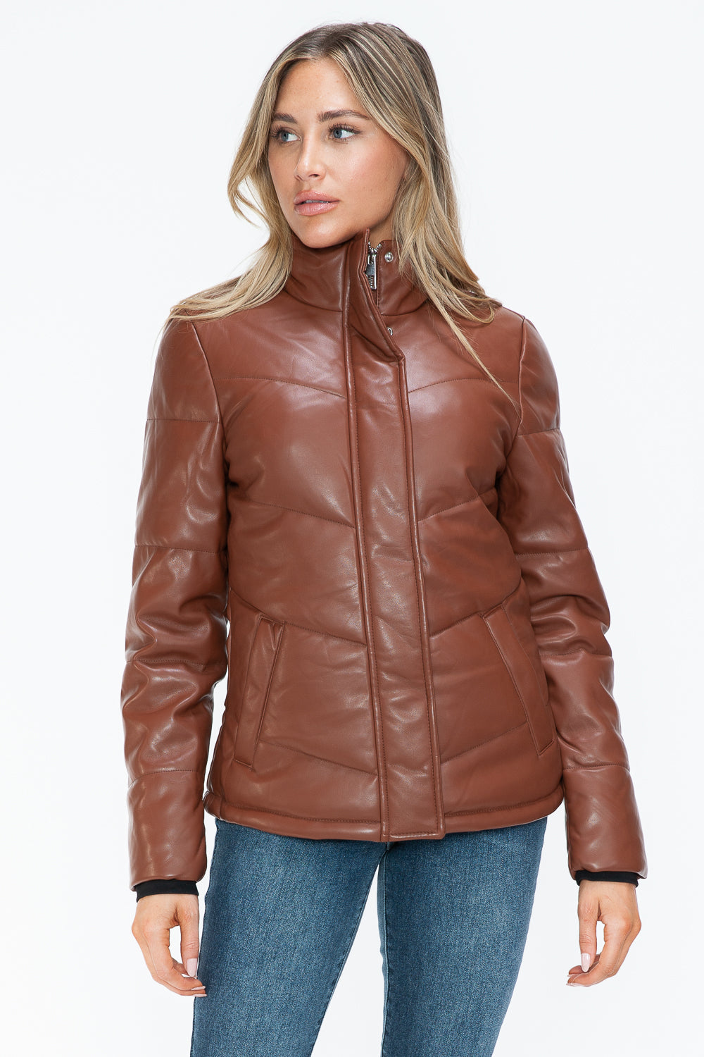 Zip Up Turtleneck Puffer Jacket
