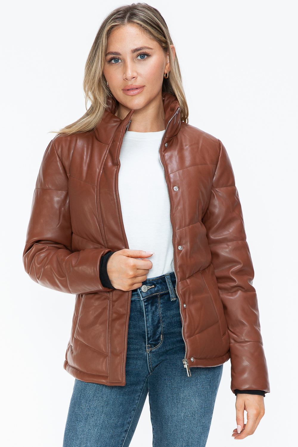 Zip Up Turtleneck Puffer Jacket
