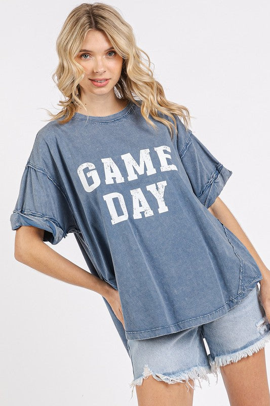 Twirl & Twirl GAME DAY Round Neck Short Sleeve T-Shirt