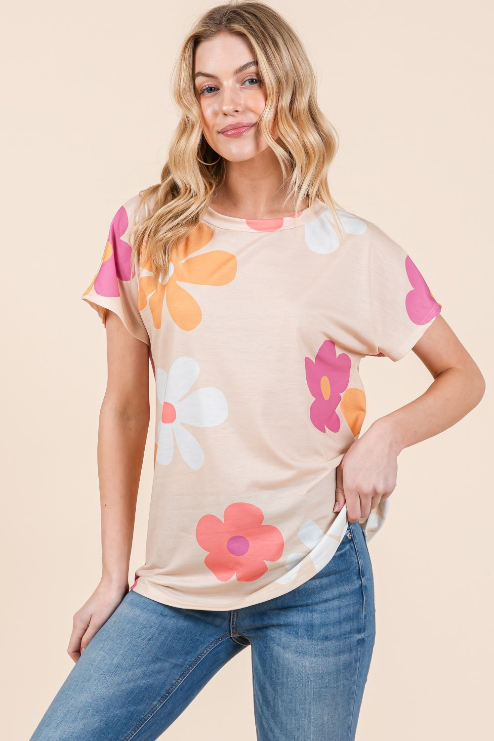 Audacious Aura Floral Short Sleeve T-Shirt
