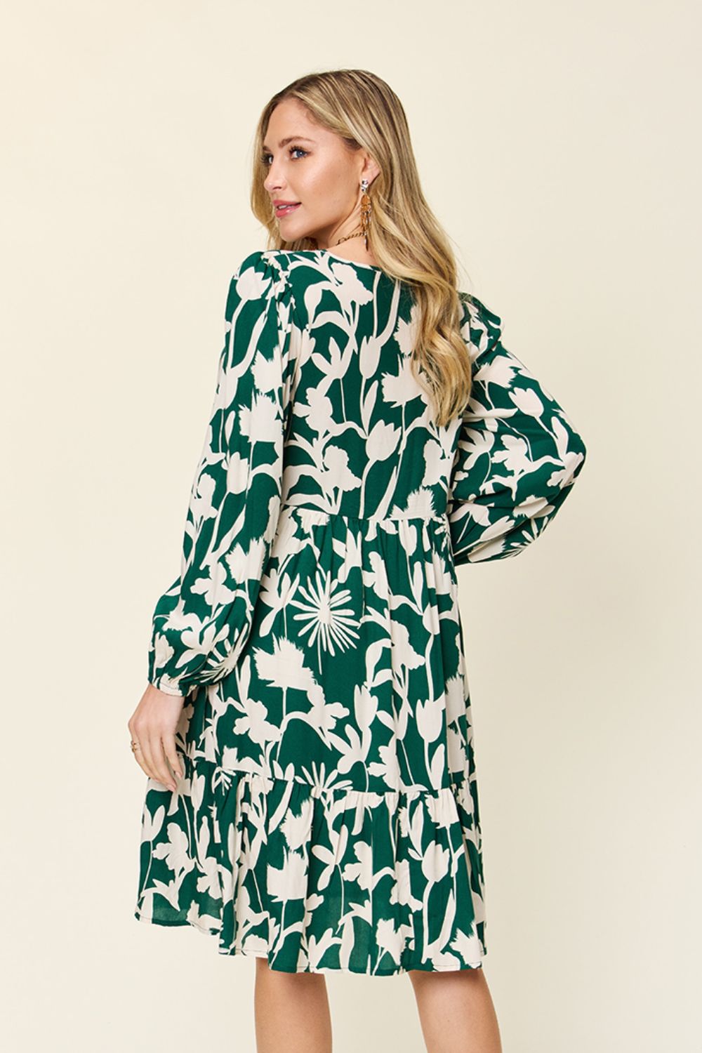 Blissful Minis Printed Ruffle Hem Dress with Pocket