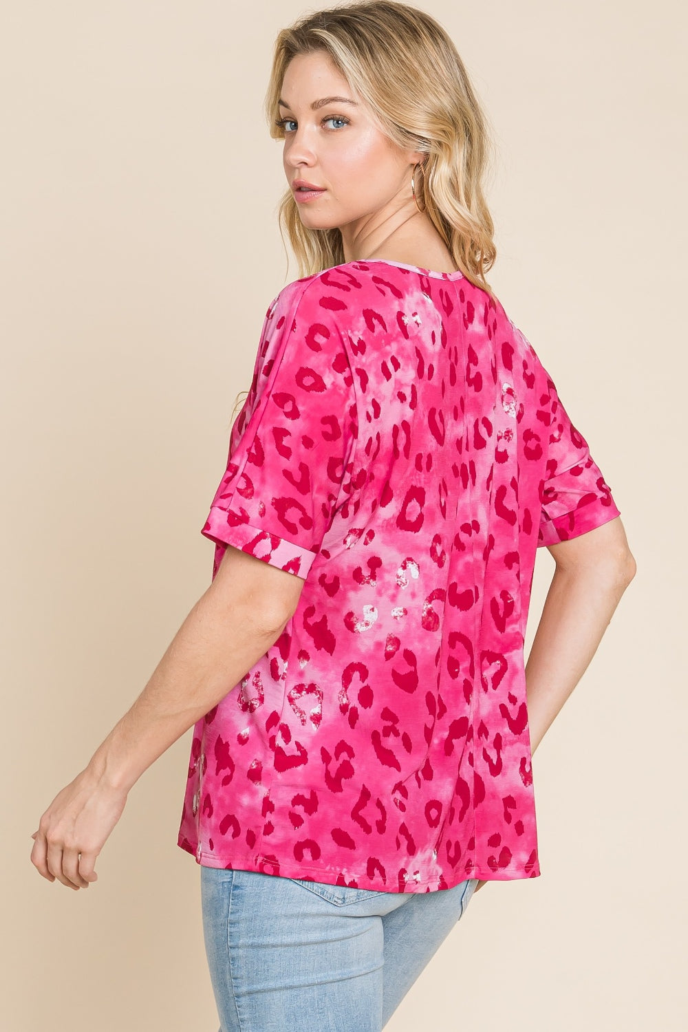 Nomad's Soul Leopard V-Neck Short Sleeve T-Shirt