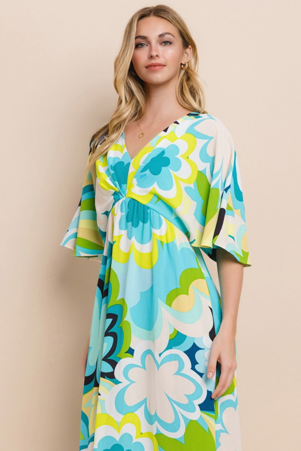 Printed Slit Maxi Dress