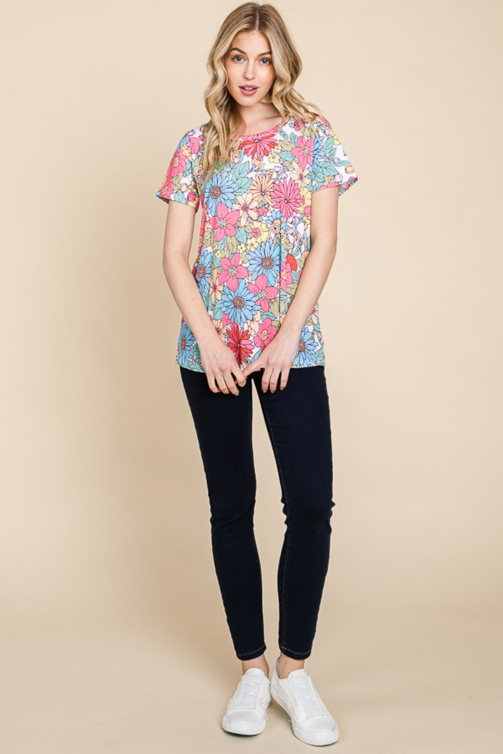 Sans Floral Short Sleeve T-Shirt