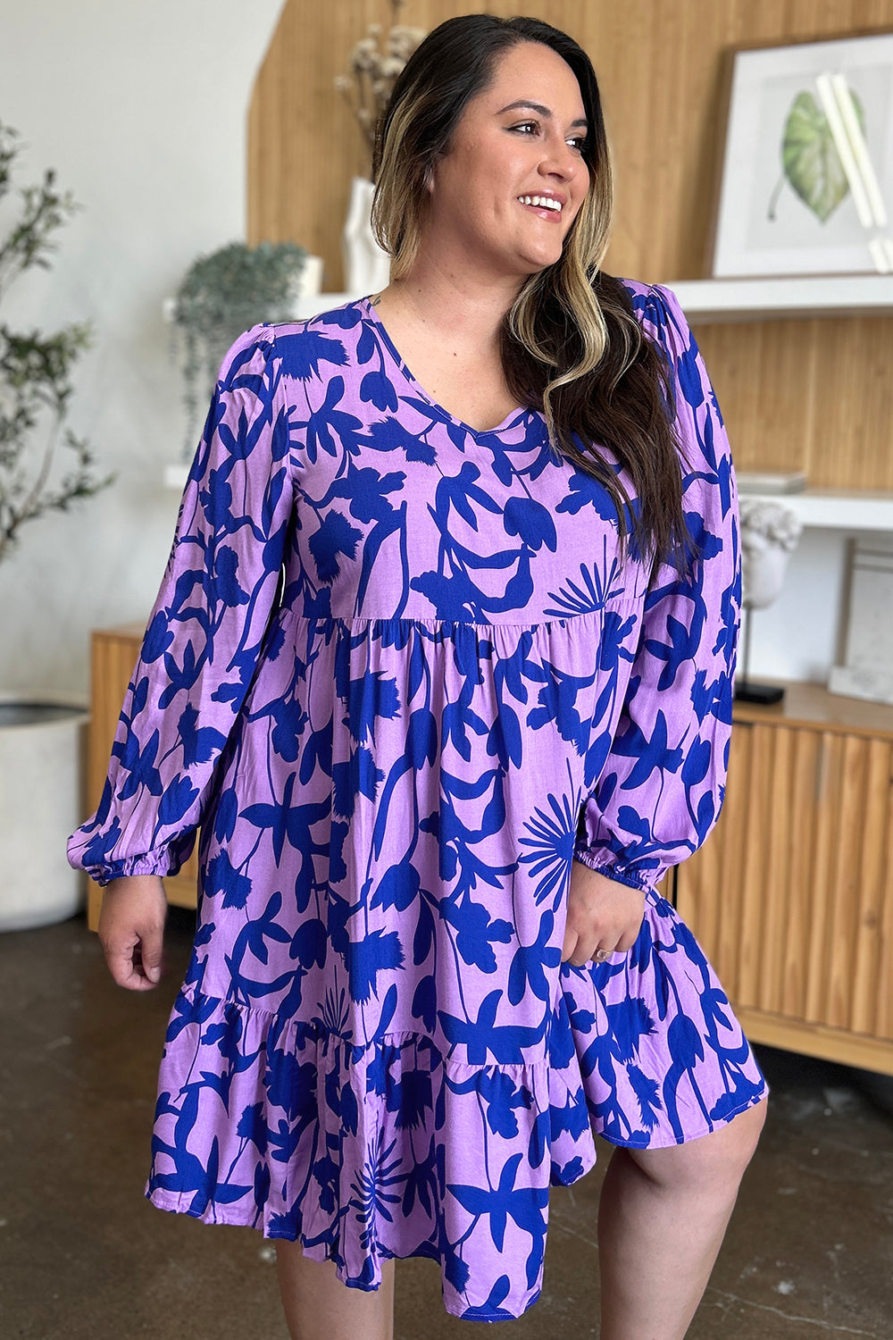Blissful Minis Printed Ruffle Hem Dress with Pocket