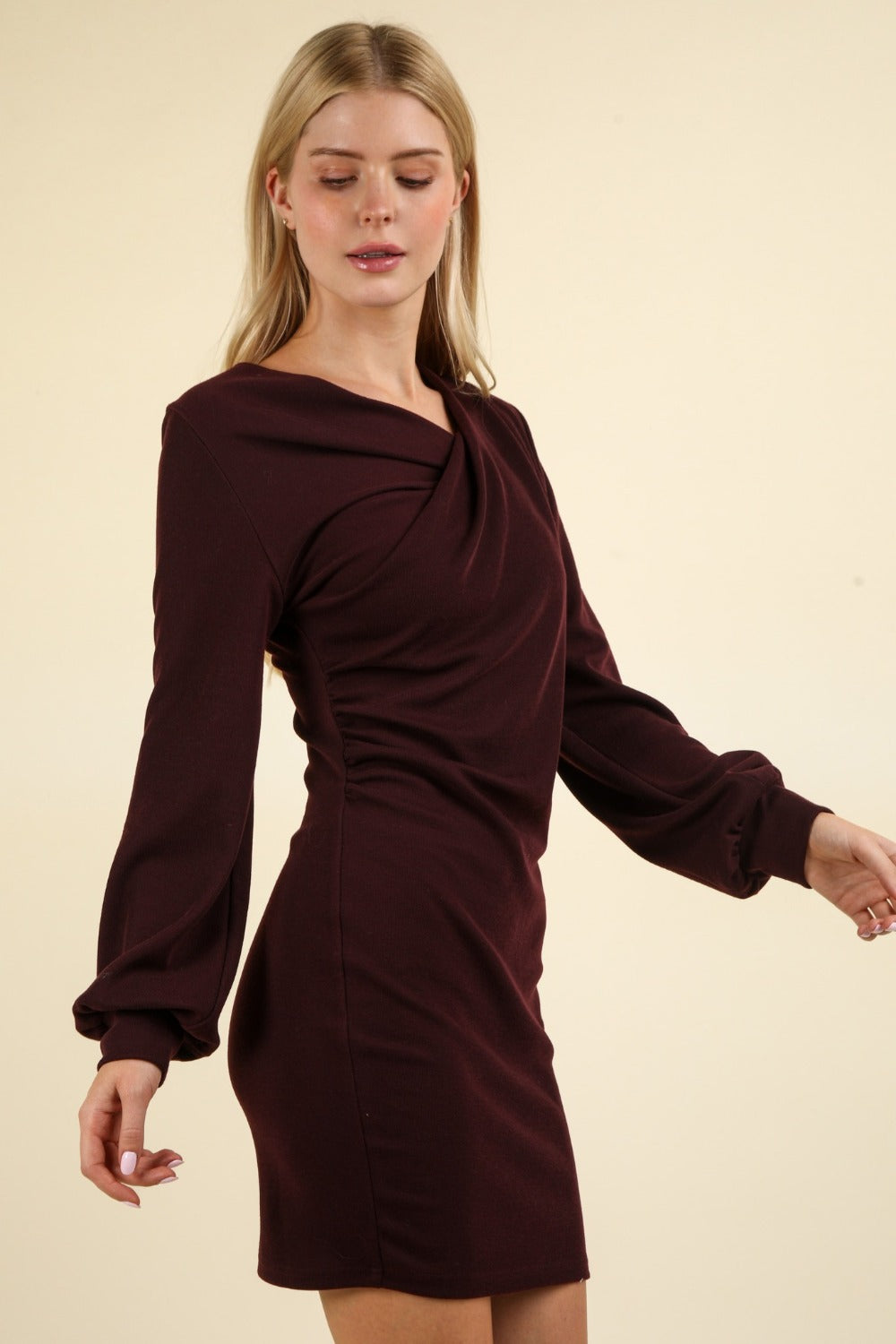 Seraphina Ruched Detail Bodycon Mini Dress