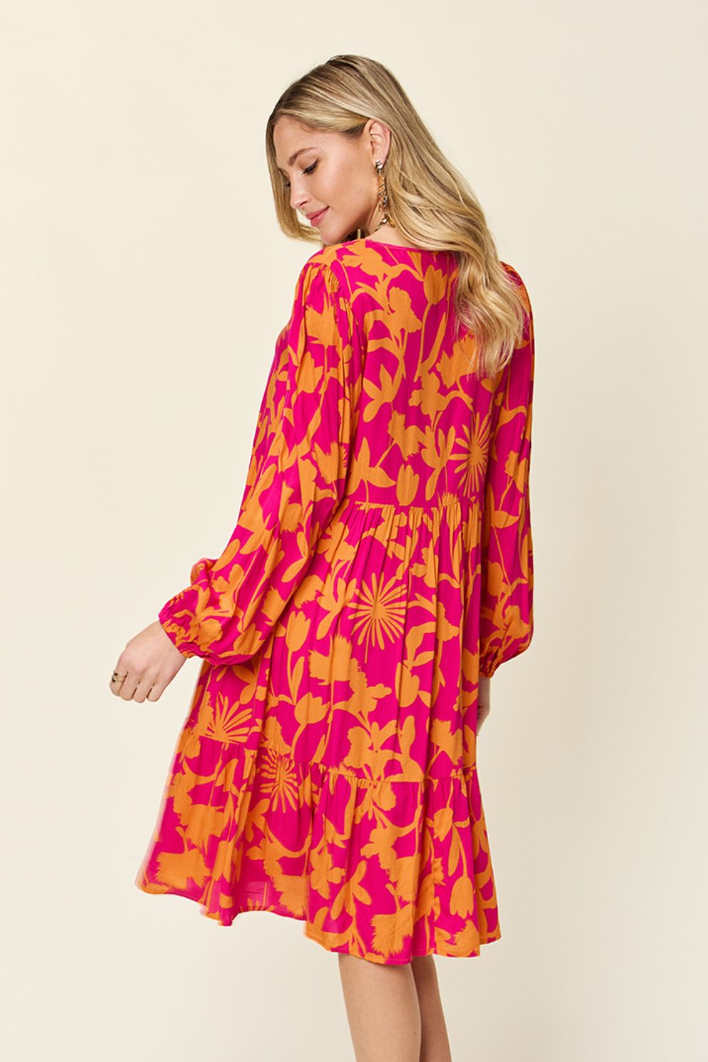 Blissful Minis Printed Ruffle Hem Dress with Pocket
