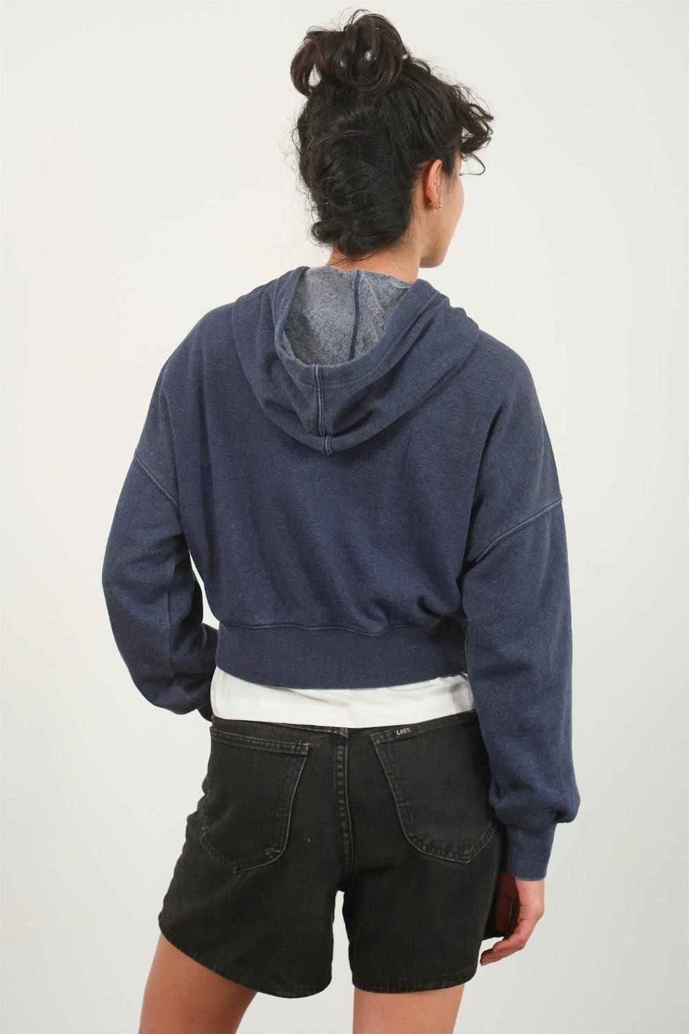 Sans Drop Shoulder Cropped Hoodie