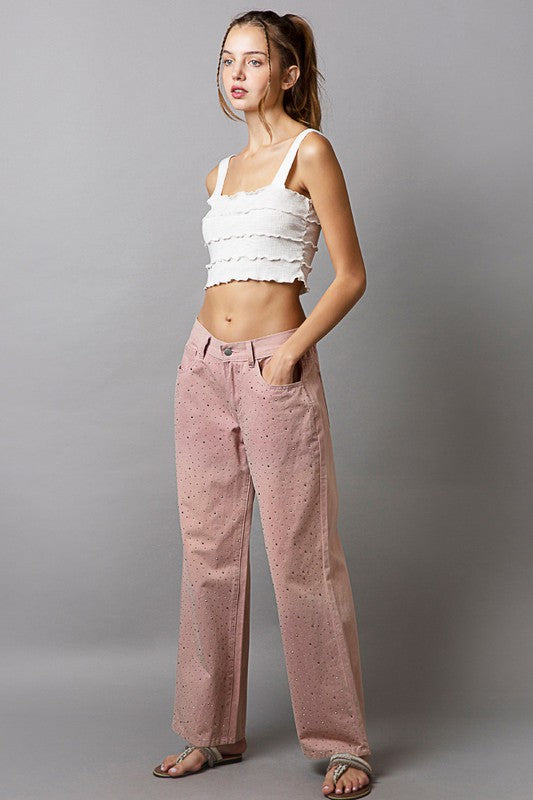 Sans Embellishments Gradient Wide Leg Pants