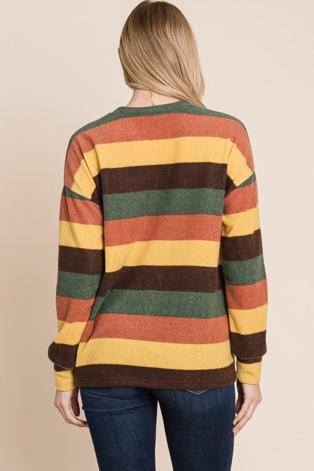 Sansplay Artisan Multi-Color Striped Knit Top