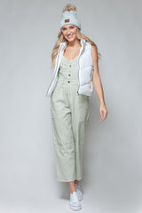 Sans Zip Up Quilted Hooded Vest