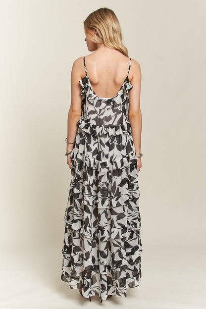 Enchanted Eve Ruffled Tiered Scoop Neck Cami Dress