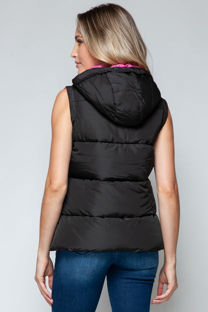 Sans and Zip Closure Hooded Vest