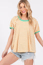 Twirl & Twirl Striped Round Neck Short Sleeve T-Shirt