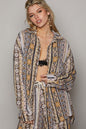 Solace Long Sleeve Button Down Printed Shirt