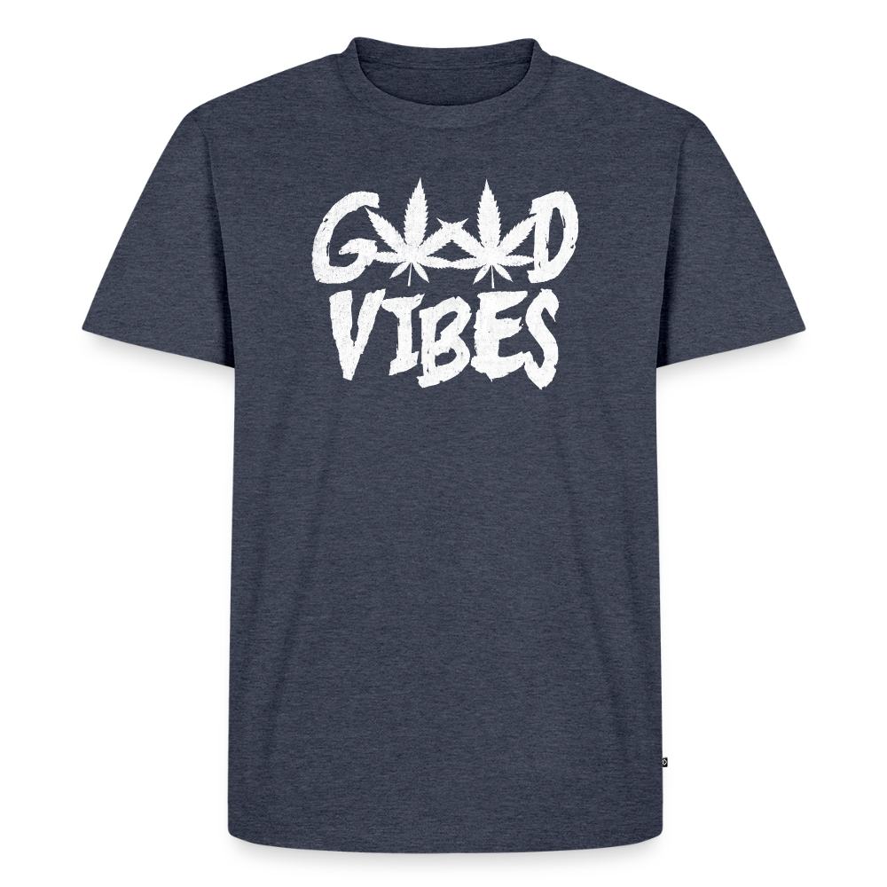 The Signature Stitch Tee - heather denim 