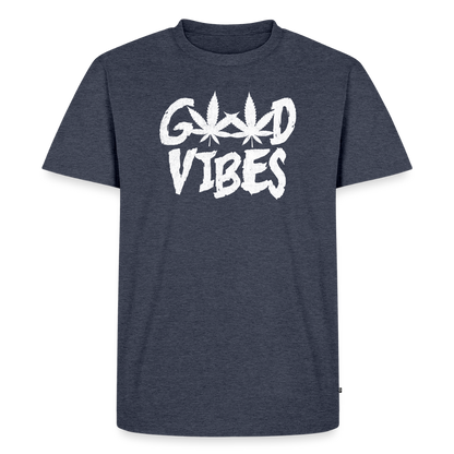 The Signature Stitch Tee - heather denim 