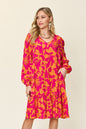 Blissful Minis Printed Ruffle Hem Dress with Pocket
