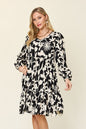 Blissful Minis Printed Ruffle Hem Dress with Pocket