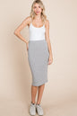 Sansplay Designer Skirt Elastic Waist Pencil Skirt