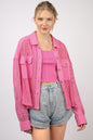Intrigue Button Up Long Sleeve Lace Shirt