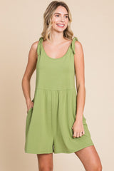Crafted For You Full Size Shoulder Knot Baggy Romper