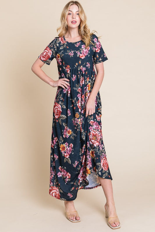 Short Sleeve Maxi Dress